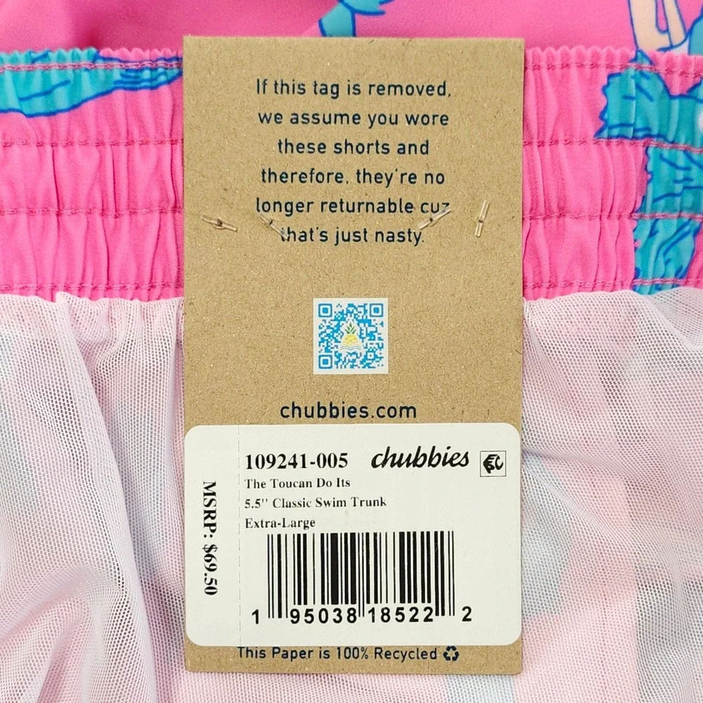 NEW Chubbies The‎ Toucan Do Its Swim Trunks 5.5